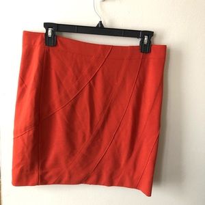 Form fitted orange skirt